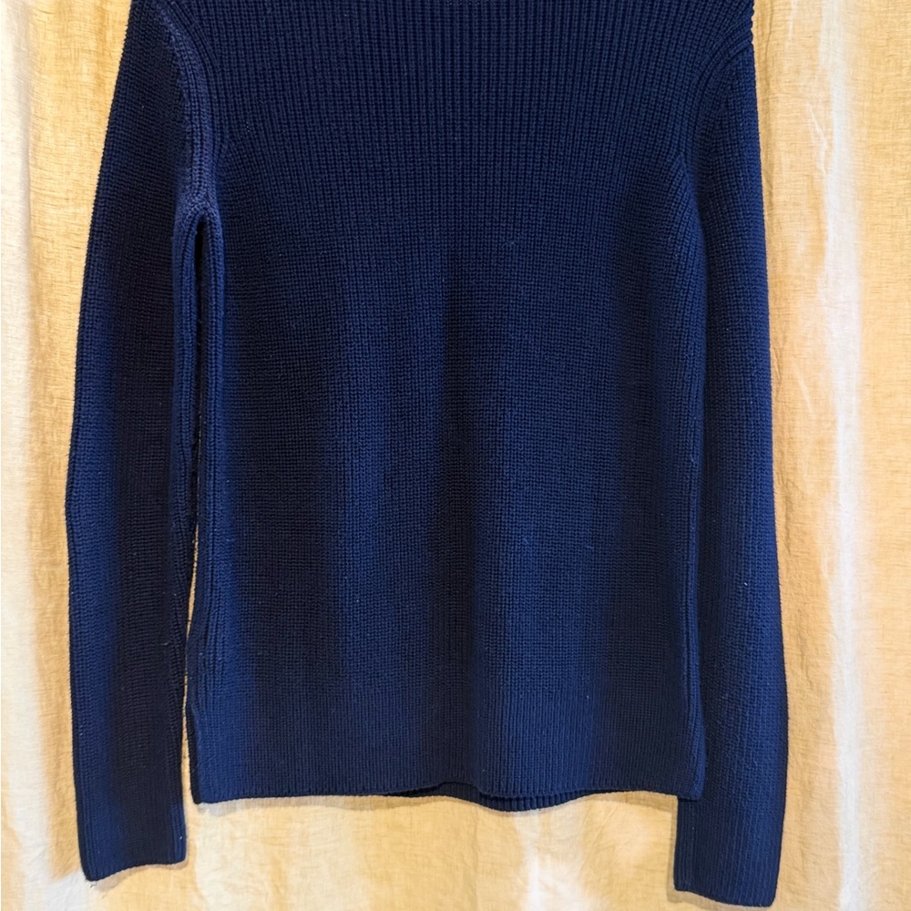Ralph Lauren Purple Label Dark Blue Crew Neck Sweater - Picture 2 of 3